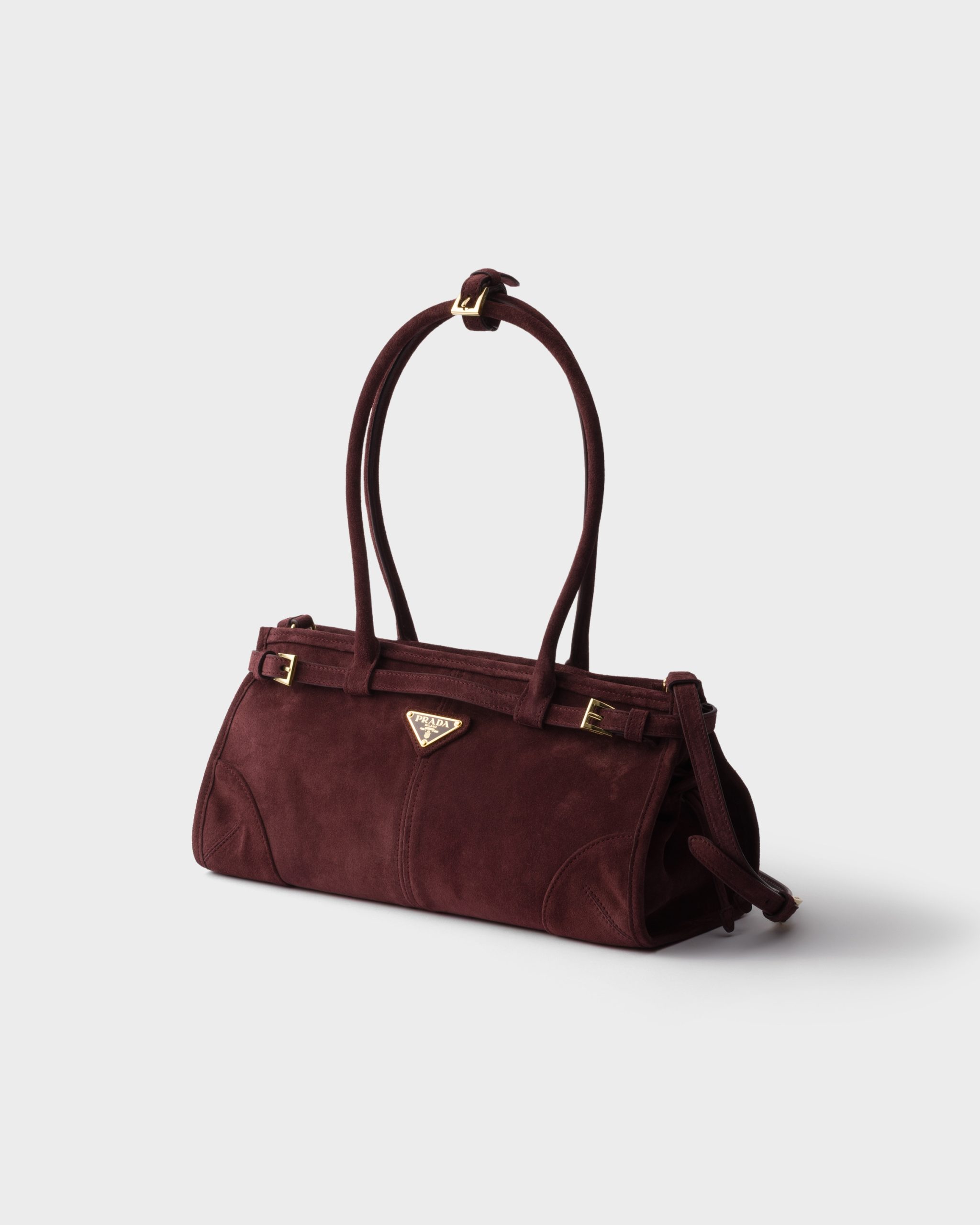 Prada Bonnie medium suede handbag - Image 3